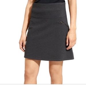 Athleta A Line Ponte Moto Skirt Heather Gray